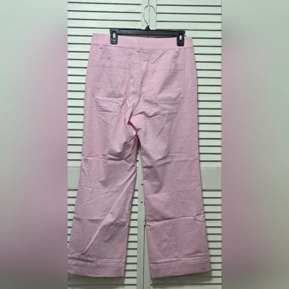 Nwt J. Crew Factory Lizzie High-rise Patch-pocket Wide-leg Pant Petite 29 Pink - Picture 5 of 6